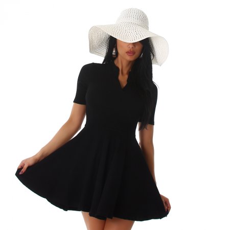[MB271] Czarna rozkloszowana sukienka